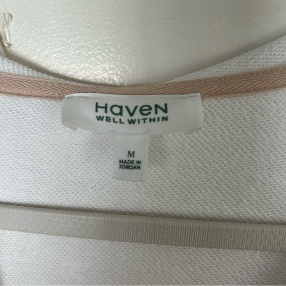 Haven Well Within Talbots French Terry Hooded Dress White M - Picture 5 of 8